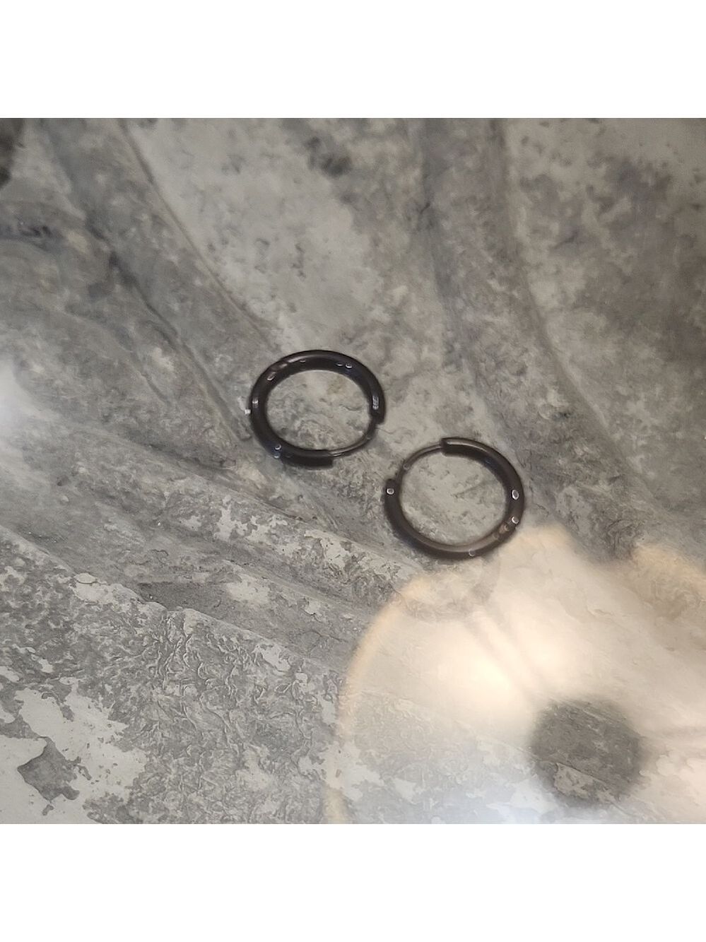 Black Hoop Earrings